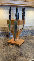 The first upside down pyramid knife holder