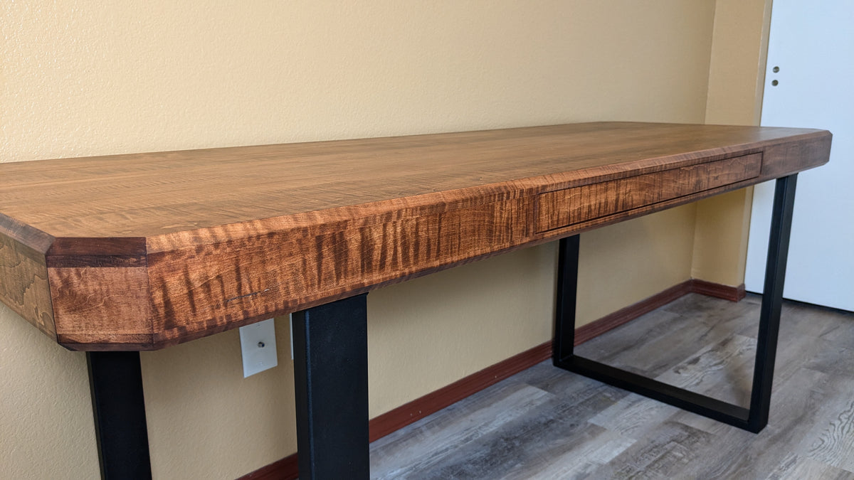 Minimalist Curly Maple desk