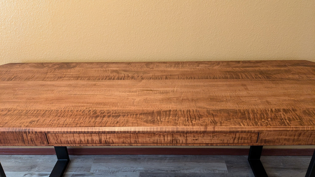 Minimalist Curly Maple desk