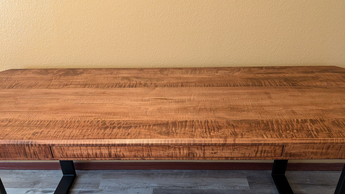 Minimalist Curly Maple desk