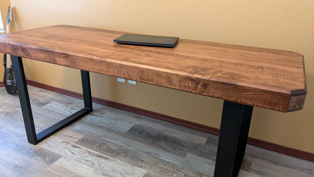 Minimalist Curly Maple desk