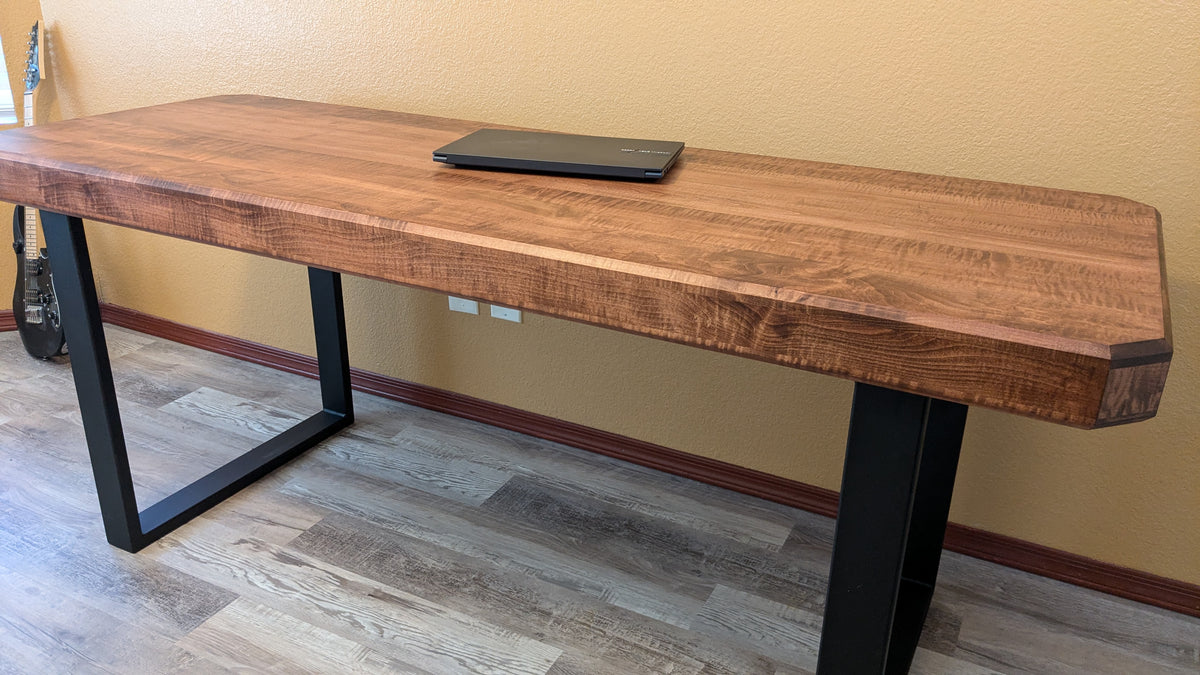 Minimalist Curly Maple desk