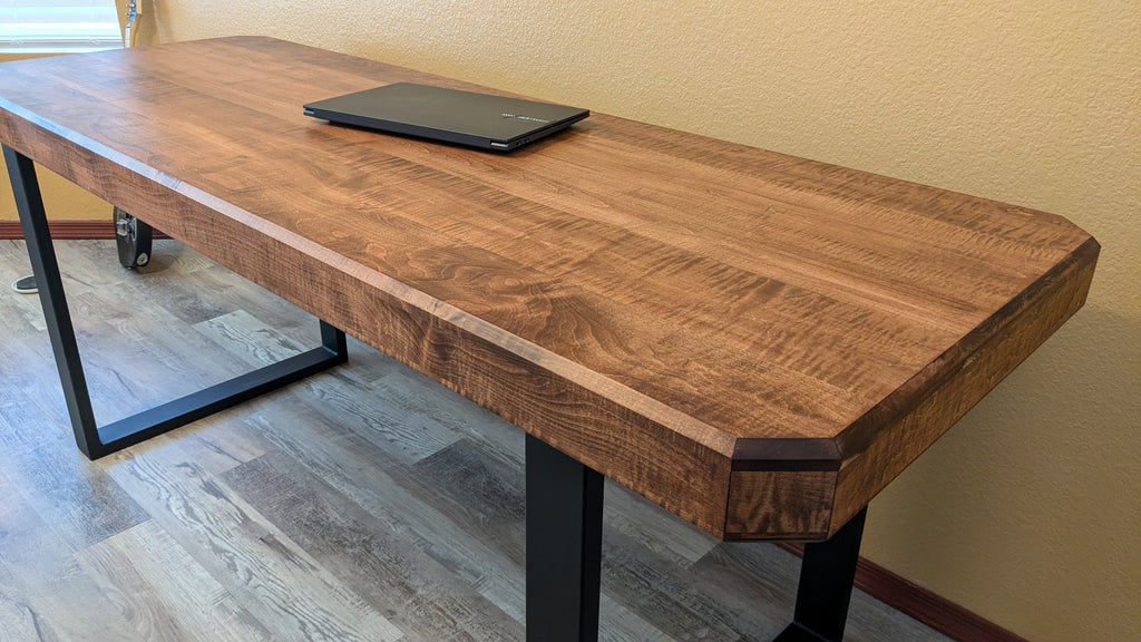 Minimalist Curly Maple desk