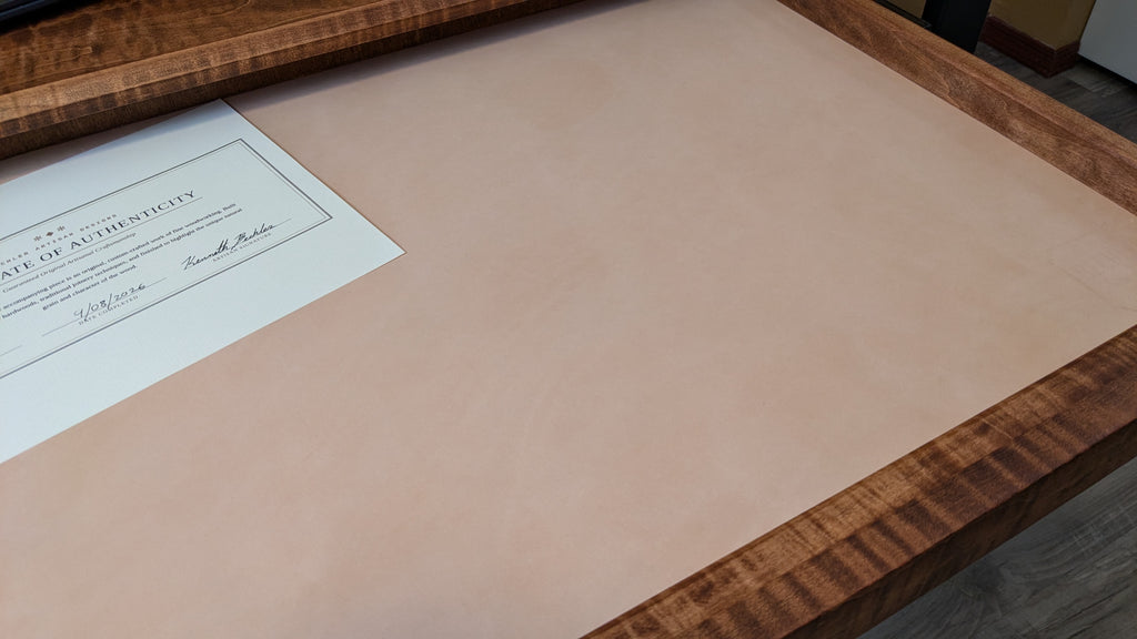 Minimalist Curly Maple desk