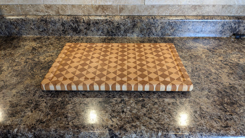 Diamonds and Bow ties end grain cutting board