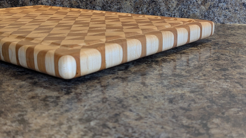 Diamonds and Bow ties end grain cutting board
